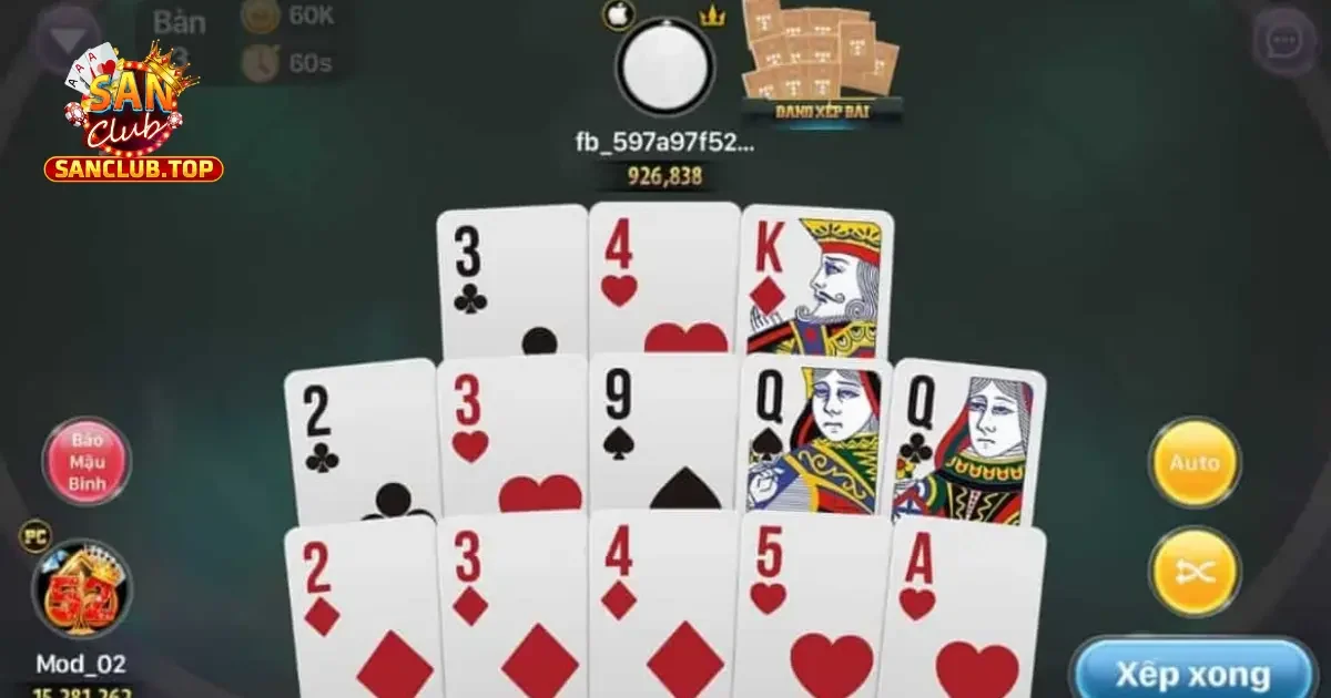 Hướng Dẫn Chơi Bài Binh Online Chi Tiết Tại SanClub 4 Giao Diện Chơi Bài Binh Trên SanClub