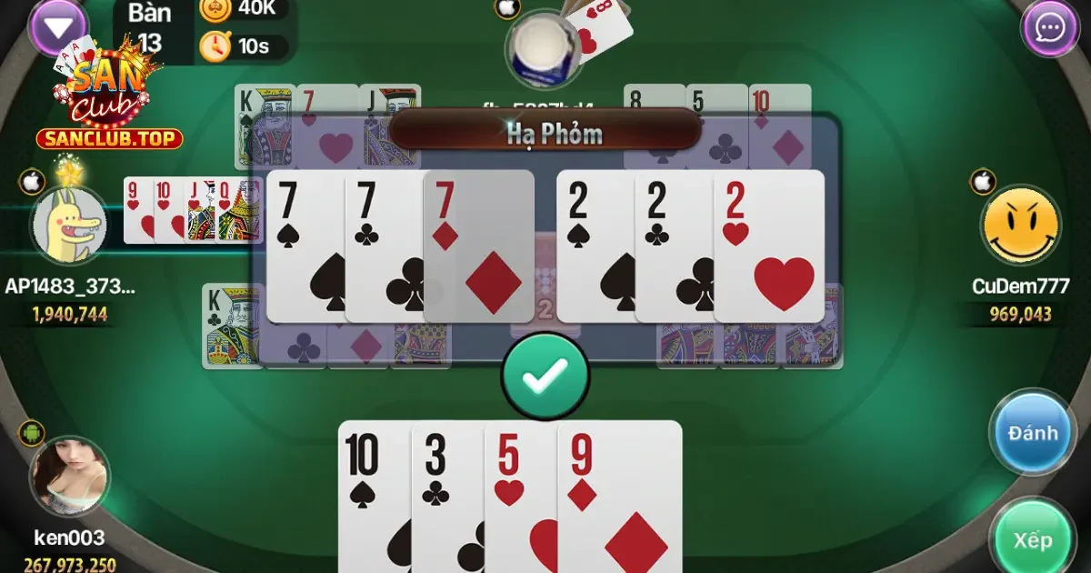 Chiến Thuật Chơi Bài Phỏm Đỉnh Cao Tại SanClub