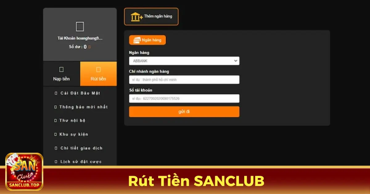 Rút Tiền SANCLUB - Nhận Thưởng Nhanh Chóng Và An Toàn 2 Các điều kiện cần biết khi thực hiện rút tiền tại SANCLUB